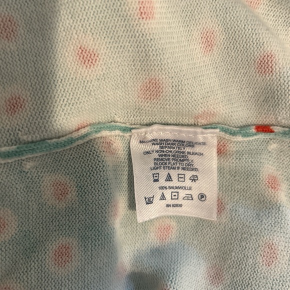 Charming Lands’ End V-Neck Polka Dot Sweater - Picture 4 of 5